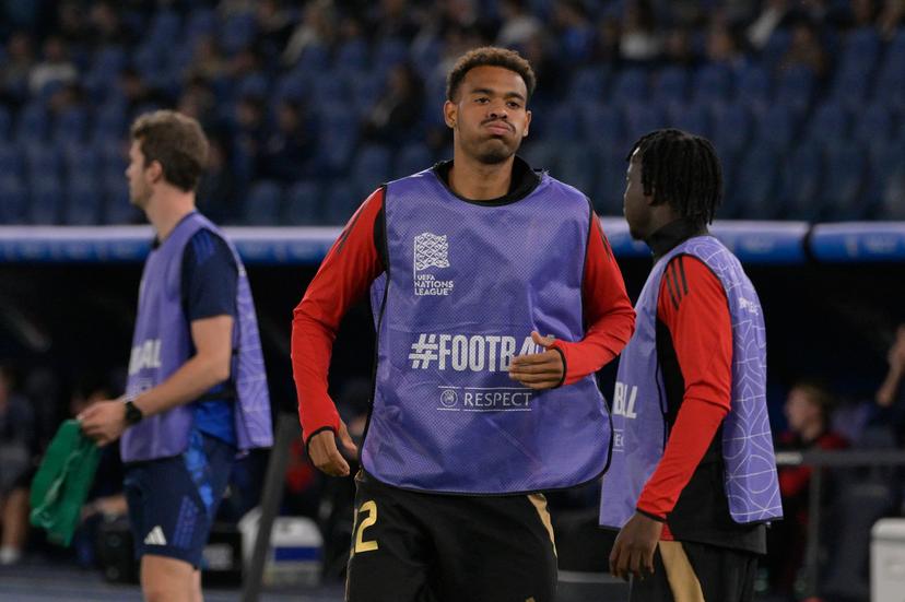 Belgium's Cyril Ngonge during the UEFA Nations League 2024/25 Group 2 qualification football match between Italy and Belgium at the Olimpico stadium in Rome on October 10, 2021. (Photo by Fabrizio Corradetti / LaPresse) BELGIUM ONLY