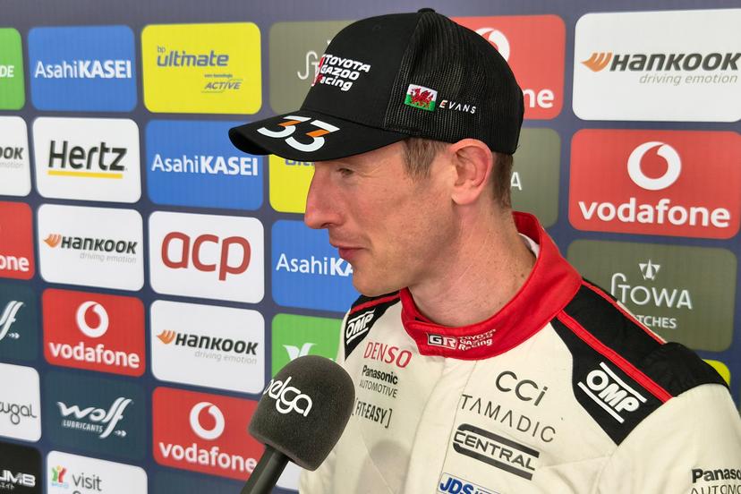 Welsh Elfyn Evans talks to the press at the Rally de Portugal event in Matosinhos, Portugal on Sunday 10 May 2026. BELGA PHOTO ERIC DUPAIN