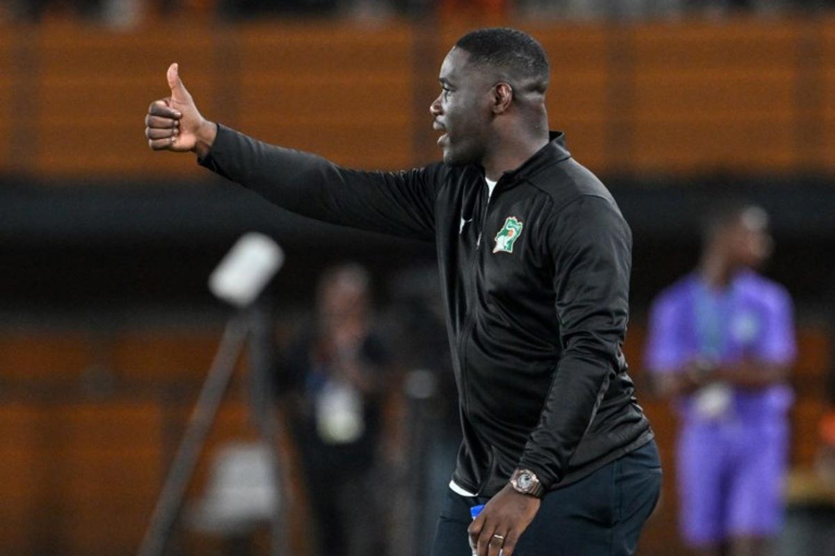 Ivory Coast's head coach Emerse Fae gestures during the FIFA World Cup 2026 Group F African qualification football match between Ivory Coast and Burundi at Felix Houphouet-Boigny stadium in Abidjan, on September 5, 2025. Issouf SANOGO / AFP