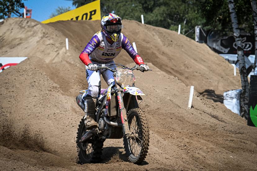 Belgian Jago Geerts pictured in action during the motocross MXGP Grand Prix Flanders, race 14/20 of the FIM Motocross World Championship, Sunday, August 2, 2026, in Lommel. BELGA PHOTO JILL DELSAUX