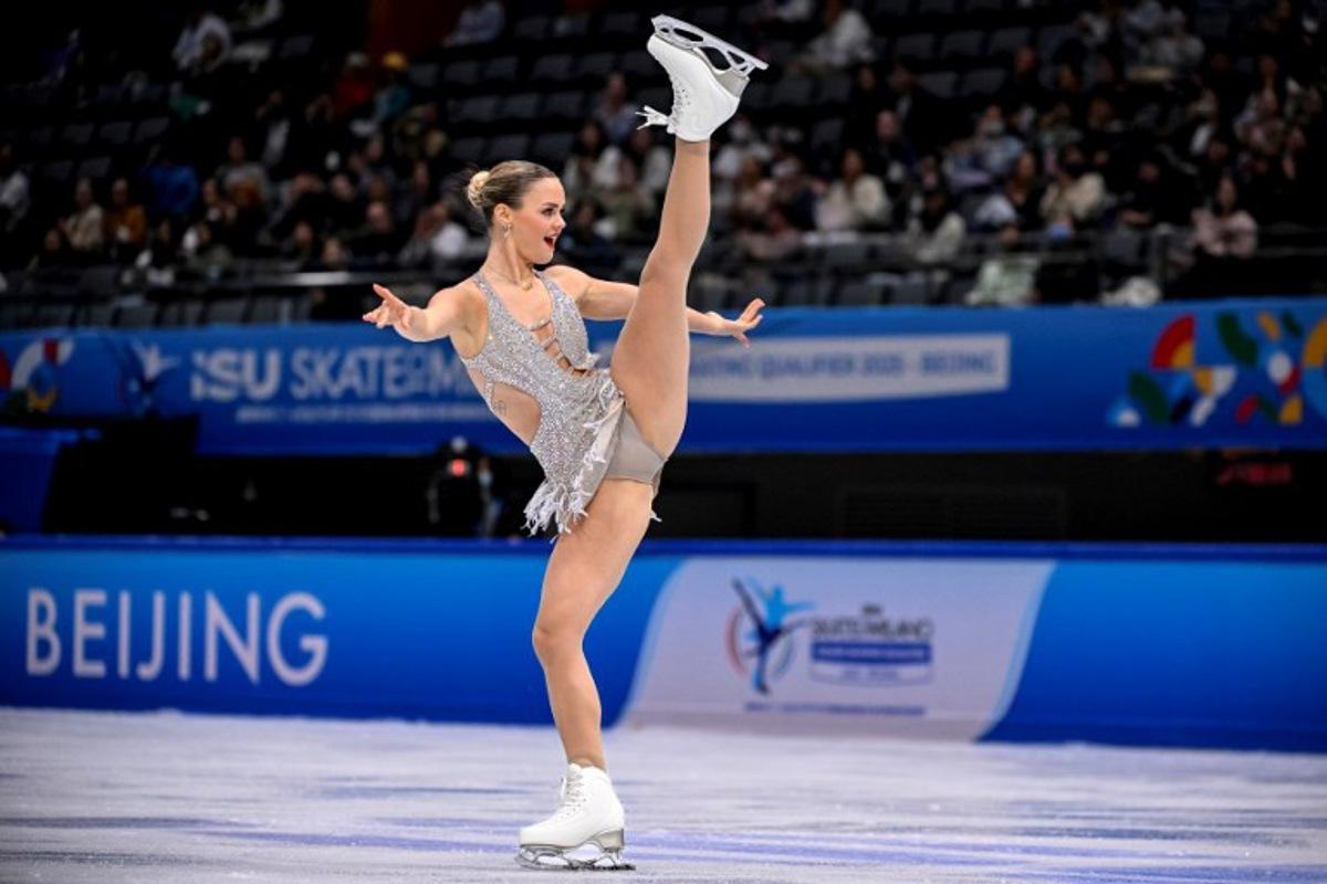 Belgium's Loena Hendrickx competes in the women's Short Program during the ISU Skate to Milano Figure Skating Qualifier 2025 in Beijing on September 19, 2025. WANG Zhao / AFP
