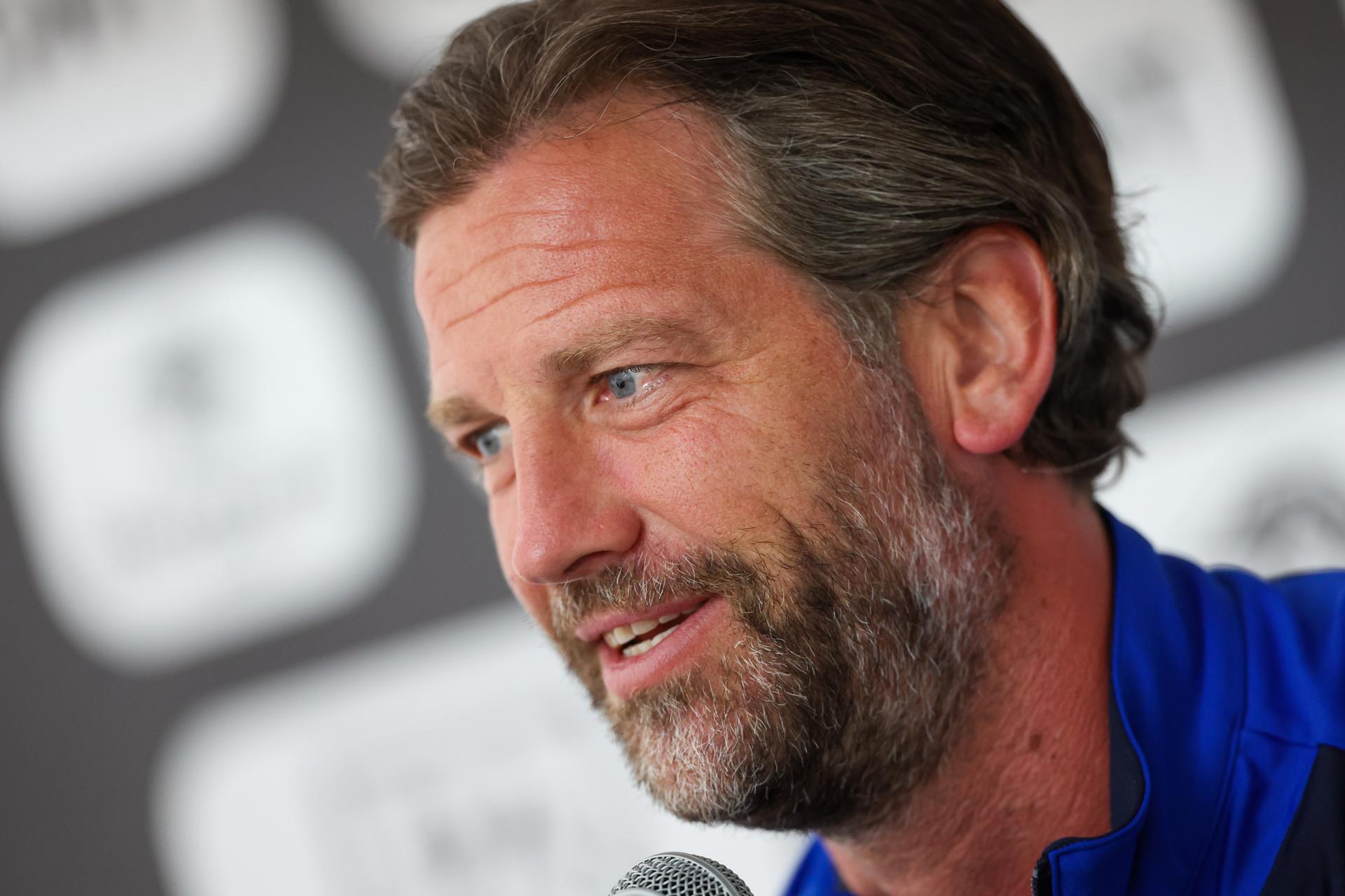 Charleroi's head coach Rik De Mil pictured during a press conference of Belgian soccer team Sporting Charleroi, on Wednesday 30 July 2025 in Charleroi. The team is preparing for tomorrow's game against Swedish Hammarby Fotboll, the return leg of the 2nd qualifying round for the UEFA Conference League competition. The first leg resulted in a 0-0 draw. BELGA PHOTO VIRGINIE LEFOUR