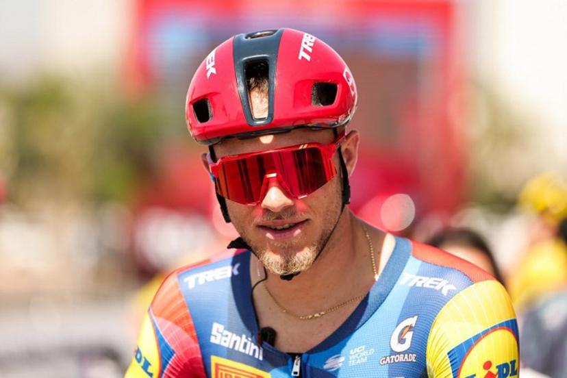 Lidl-Trek's Italian rider Jonathan Milan gets ready for the fourth stage of the UAE Tour cycling event in al-Fujairah on February 19, 2026. Fadel SENNA / AFP