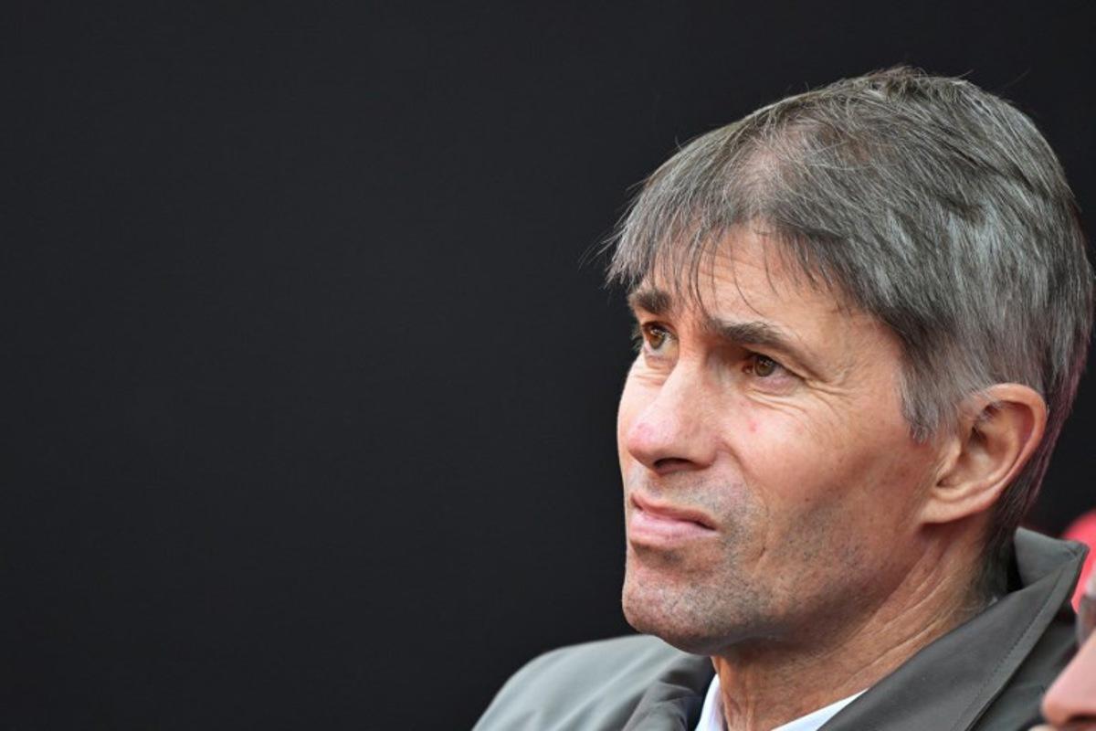 Rennes' sporting director Frederic Massara looks on during the French L1 football match between Stade Rennais FC and Montpellier Herault SC at Roazhon Park stadium in Rennes, western France on September 15, 2024. Damien Meyer / AFP