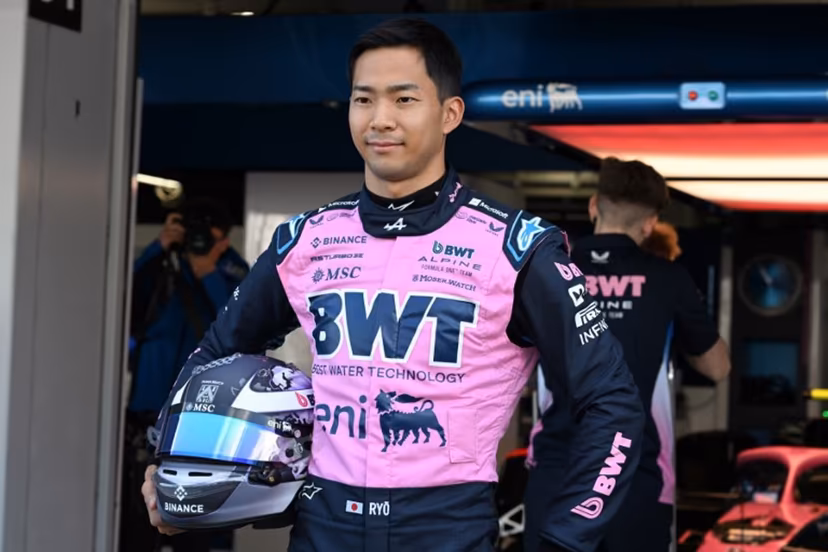 Alpine's Japanese reserve driver Ryo Hirakawa poses ahead of the Formula One Japanese Grand Prix at the Suzuka circuit in Suzuka, Mie prefecture on April 3, 2025. Toshifumi KITAMURA / AFP