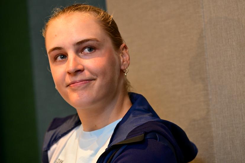 Belgian Marthe Goossens pictured during a press conference before the cycling road World Championship, in Kigali, Rwanda, Friday 19 September 2025. The road world championships are taking place from 21 to 28 September. BELGA PHOTO DIRK WAEM