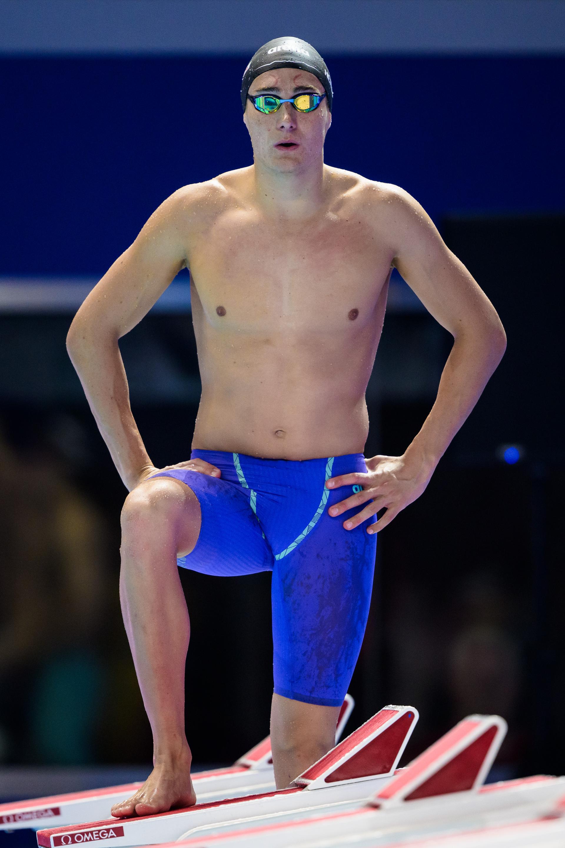 ATTENTION EDITORS - BENELUX ONLY - 250730 Lucas Pierre Henveaux of Belgium in men's 200 meters individual medley swimming semifinal during day 20 of the World Aquatics Championships on July 30, 2025 in Singapore. Photo: Joel Marklund / BILDBYRÅN / kod JM / JM0713 bbeng simning swimming svømming sim-vm vm sim-vm 2025 world aquatics championships 2025