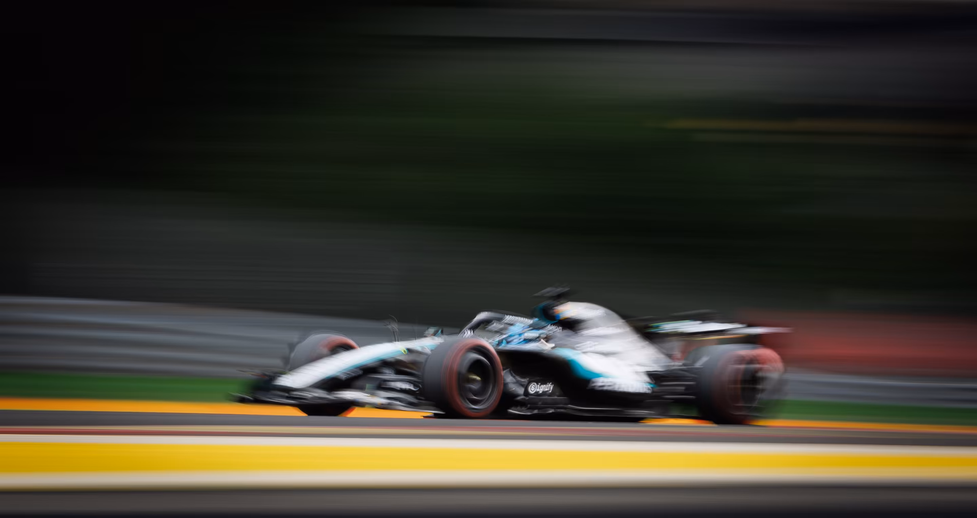 Mercedes Italian rider Kimi Antonelli pictured during a free practice ahead of the Grand Prix F1 of Belgium race, in Spa-Francorchamps, Friday 17 July 2026. The Spa-Francorchamps Formula One Grand Prix takes place this weekend, from July 17th to July 19th. BELGA PHOTO BENOIT DOPPAGNE