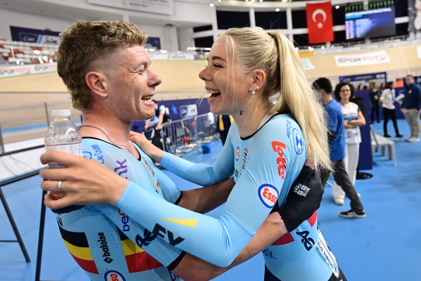 Belgian Jules Hesters of Team Flanders‑,Baloise and pictured after the first day of the 2026 UEC Track Elite European Championships, in Konya, Turkey, Sunday 01 February 2026. The European Championships take place from 01 to 05 February 2026. BELGA PHOTO DIRK WAEM