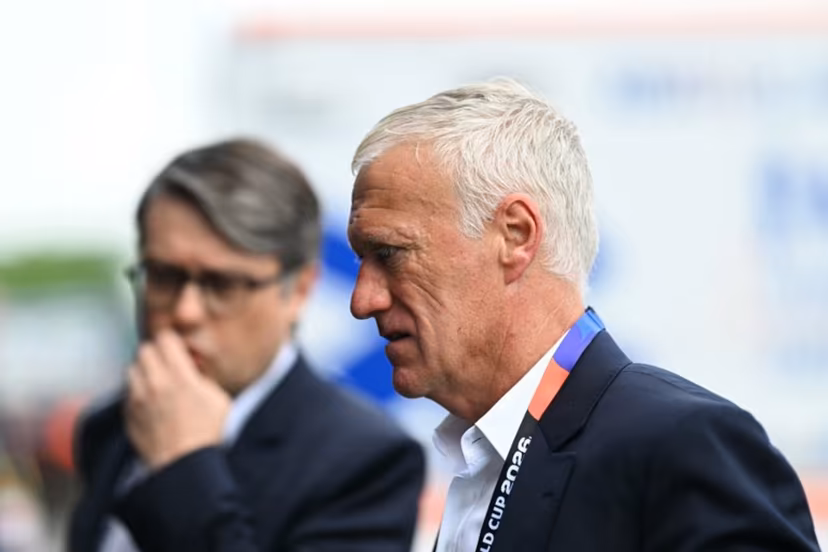 France's head coach Didier Deschamps arrives ahead of the 2026 World Cup Group I football match between France and Iraq at the Philadelphia Stadium in Philadelphia on June 22, 2026. Mauro PIMENTEL / AFP