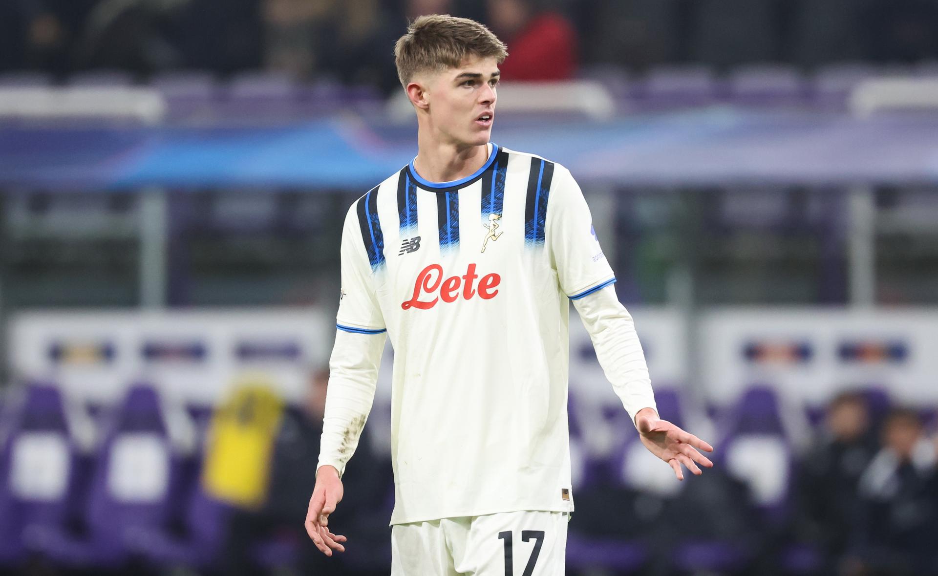 Atalanta's Charles De Ketelaere gestures during a soccer game between Belgian Royale Union Saint-Gilloise and Italian Atalanta Bergamo, on Wednesday 28 January 2026 in Brussels, on the eight day of the League phase of the UEFA Champions League tournament. BELGA PHOTO VIRGINIE LEFOUR