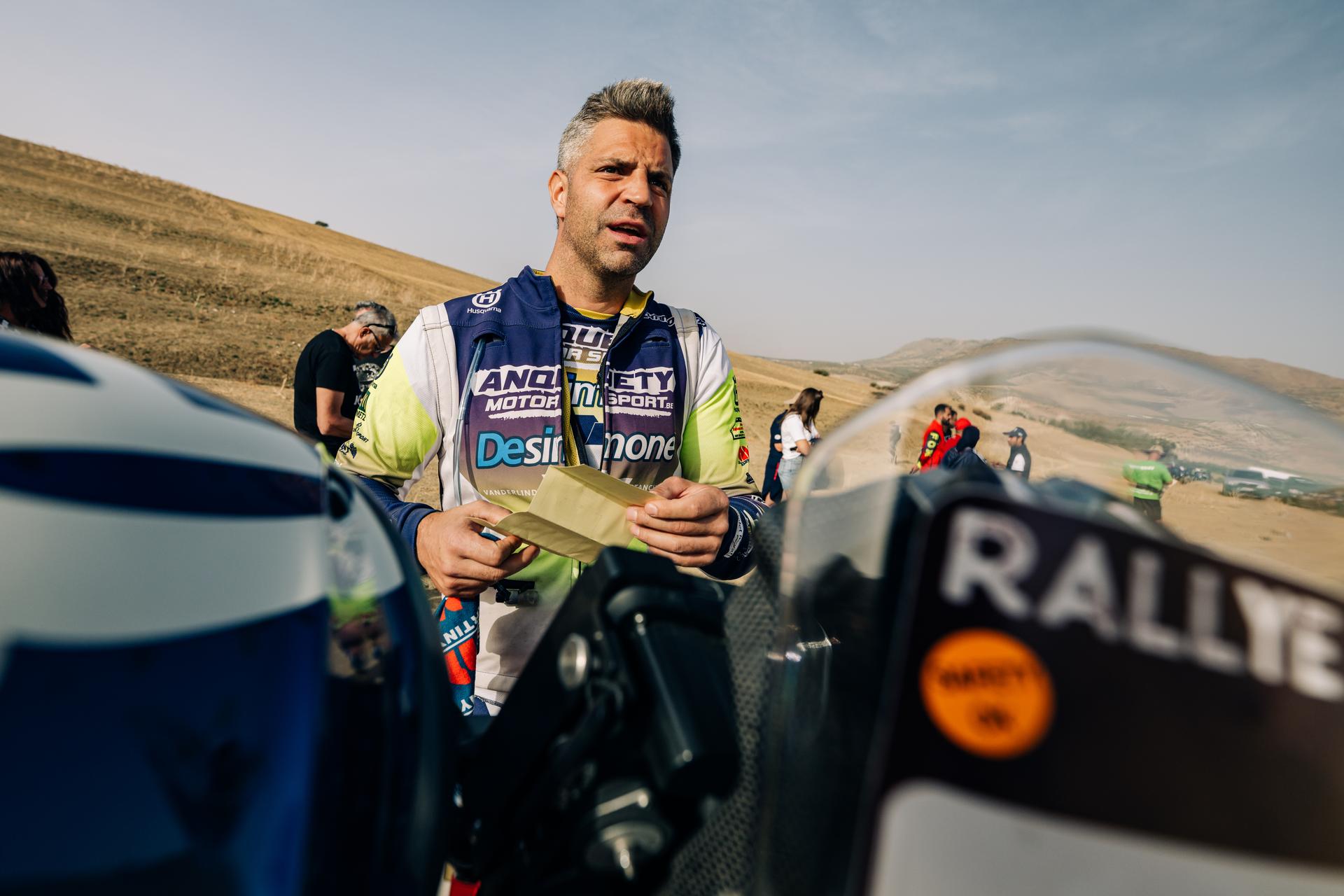 ATTENTION EDITORS - HAND OUT PICTURES - EDITORIAL USE ONLY - MANDATORY CREDIT 'SIMON BAUCHAU' This handout picture, distributed by Eric Dupain on Monday 13 October 2025, shows Jerome Martiny at the stage 1 of the Rally of Morocco in Erfoud, Morocco. BELGA PHOTO HANDOUT SIMON BAUCHAU Belga and Belga Editorial Board decline all responsibility regarding the content of this picture.