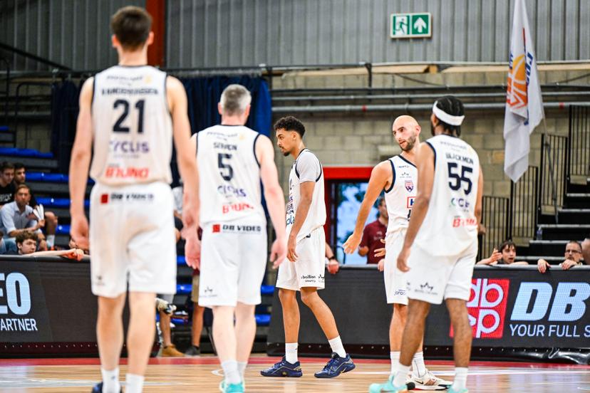 Limburg's Aubin Gateretse looks dejected during a basketball match between Limburg United and Antwerp Giants, Friday 29 May 2026, in Hasselt, on the first round (out of 5) of the Semi Finals Playoffs of the 'BNXT League' Belgian/ Dutch first division basket championship. BELGA PHOTO TOM GOYVAERTS