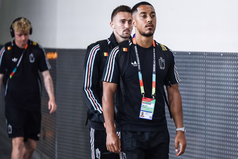 Belgium's Youri Tielemans arrives for a soccer game between Spain and Belgian national team Red Devils, on Friday 10 July 2026 in Los Angeles, USA, in the 1/4 finals of the FIFA World Cup 2026. BELGA PHOTO BRUNO FAHY
