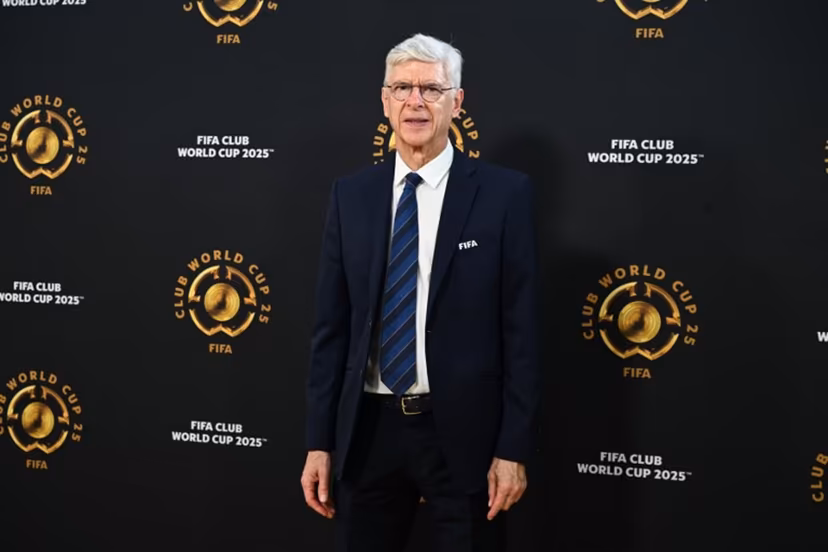 FIFA French chief officer Arsene Wenger arrives for the Club World Cup 2025 Group A football match between Egypt's Al-Ahly and US Inter Miami at the Hard Rock stadium in Miami on June 14, 2025. ROBERTO SCHMIDT / AFP