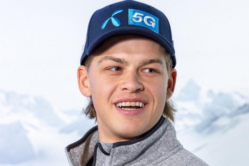 Norway's Alexander Steen Olsen takes part in the Race Talk on October 25, 2024, the eve of the FIS Alpine Ski World Cup in Soelden, Austria. Johann GRODER / APA / AFP