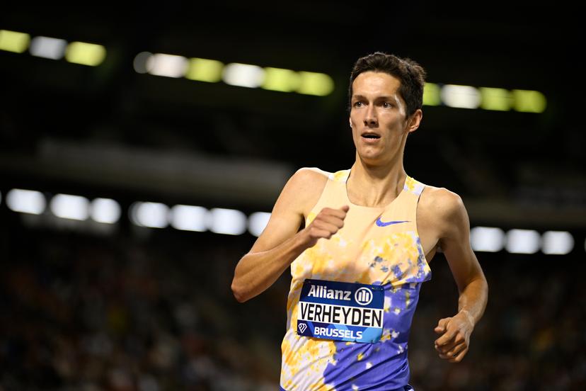 Belgium's Ruben Verheyden pictured in action during the 1500m race, at the 50th edition of the Memorial Van Damme Diamond League athletics event in Brussels, Friday 4 September 2026. BELGA PHOTO JASPER JACOBS