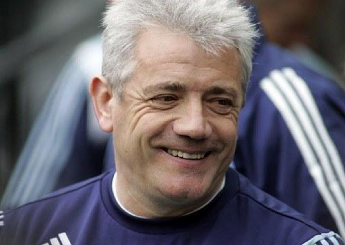 Newcastle's manager Kevin Keegan smiles during their Newcastle Vs Sunderland premiership game at St James Park in Newcastle, north-east England, on April 20, 2008. AFP PHOTO/CRAIG BROUGH Mobile and website use of domestic English football pictures are subject to obtaining a Photographic End User Licence from Football DataCo Ltd Tel : +44 (0) 207 864 9121 or e-mail accreditations@football-dataco.com - applies to Premier and Football League matches. Mobile and website use of domestic English football pictures are subject to obtaining a Photographic End User Licence from Football DataCo Ltd Tel : +44 (0) 207 864 9121 or e-mail accreditations@football-dataco.com - applies to Premier and Football League