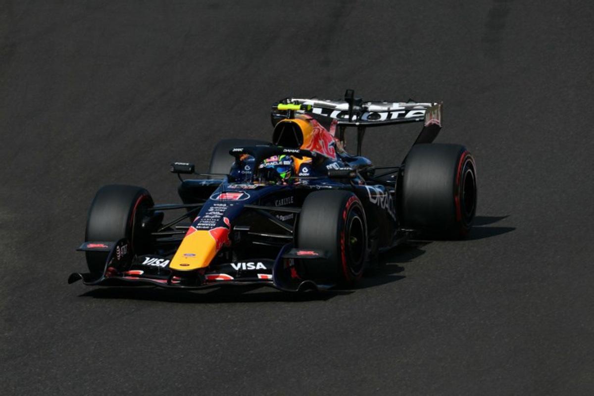 Red Bull Racing's French driver Isack Hadjar competes during the qualifying session at the Hungaroring racetrack in Mogyorod near Budapest, Hungary, on July 25, 2026 ahead of the Formula One Hungarian Grand Prix. Andrej ISAKOVIC / AFP