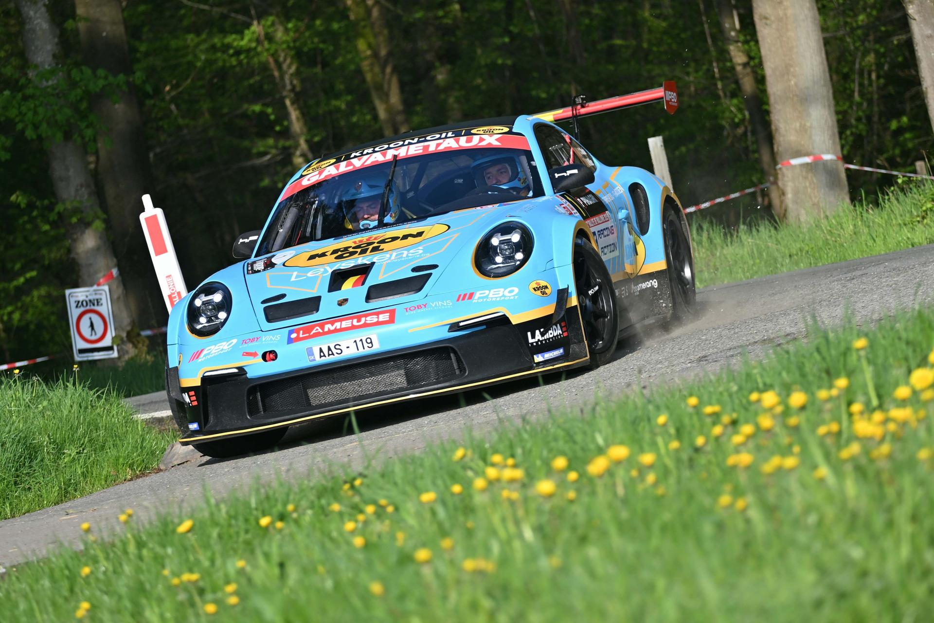 ATTENTION EDITORS - HAND OUT PICTURES - EDITORIAL USE ONLY - MANDATORY CREDIT: BRC Belgian Rally Championship - Hand out picture released on Saturday 26 April 2025 by Eric Dupain shows Cedric Cherain in his car at the Rally of Wallonia rally race, stage 4 of the BRC Belgian Rally Championship, on Saturday 26 April 2025, in Namur. *** Belga and Belga Editorial Board decline all responsibility regarding the content of this picture. *** PHOTO HAND OUT BRC