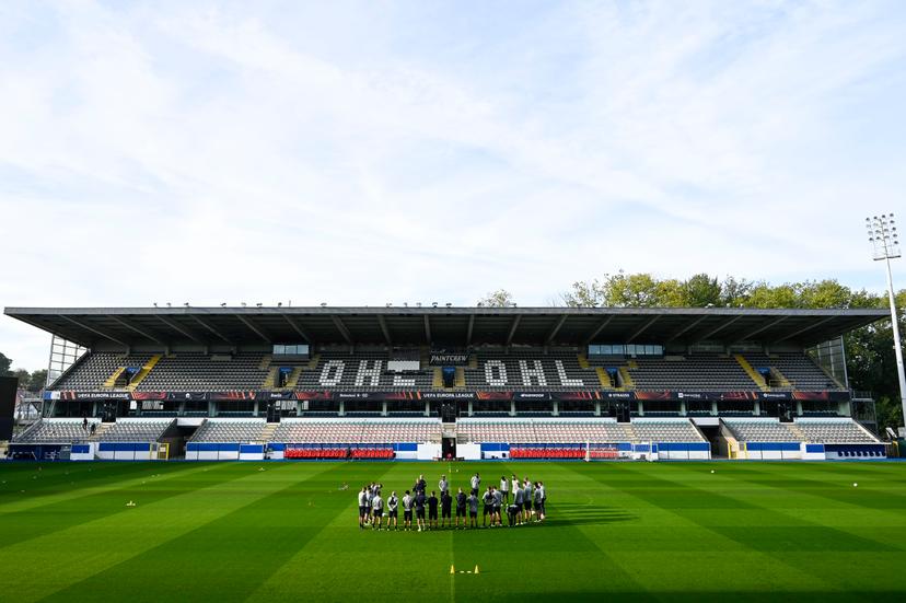 Illustration picture shows OHL's the King Power At Den Dreef stadium during a training session of Belgian soccer team Royale Union Saint-Gilloise, Wednesday 12 October 2022 in Leuven, in preparation of tomorrow's game against Portuguese Braga SC on the fourth day of the Uefa Europa League group stage. BELGA PHOTO TOM GOYVAERTS