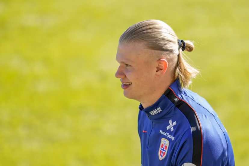 Norway's Erling Braut Haaland is pictured during a training session of Norway's men's national football team at Arasen stadium in Lillestrom near Oslo, Norway, on March 29, 2026, two days prior to the friendly match Norway vs Switzerland. Fredrik Varfjell / NTB / AFP