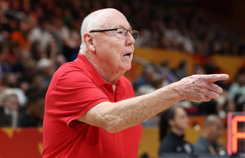 Belgium's head coach Mike Thibault gestures during a game between Belgian national basketball team Belgian Cats and Puerto Rico, game 2 of the group phase at the FIBA Women's Basketball World Cup, on Sunday 6 September 2026, in Berlin, Germany. The FIBA Women's Basketball World Cup takes place in Berlin from 4 to 23 September 2026. BELGA PHOTO VIRGINIE LEFOUR