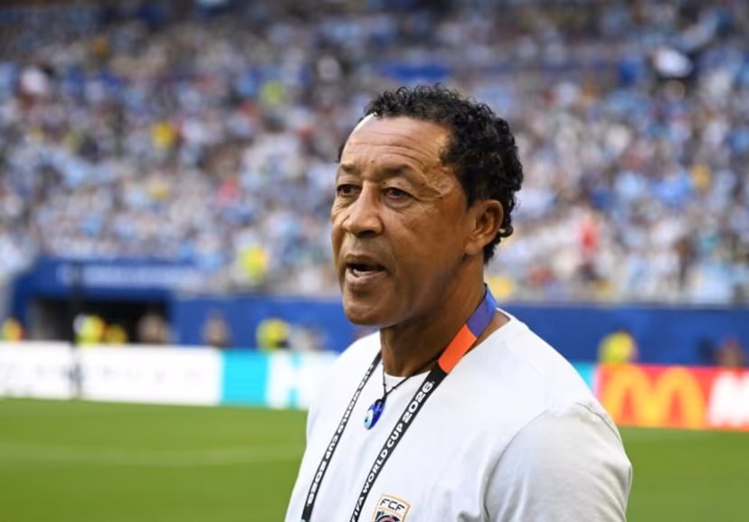 Cape Verde's head coach Bubista gestures ahead of the 2026 World Cup Group H football match between Uruguay and Cape Verde at the Miami Stadium in Miami Gardens on June 21, 2026. CHANDAN KHANNA / AFP
