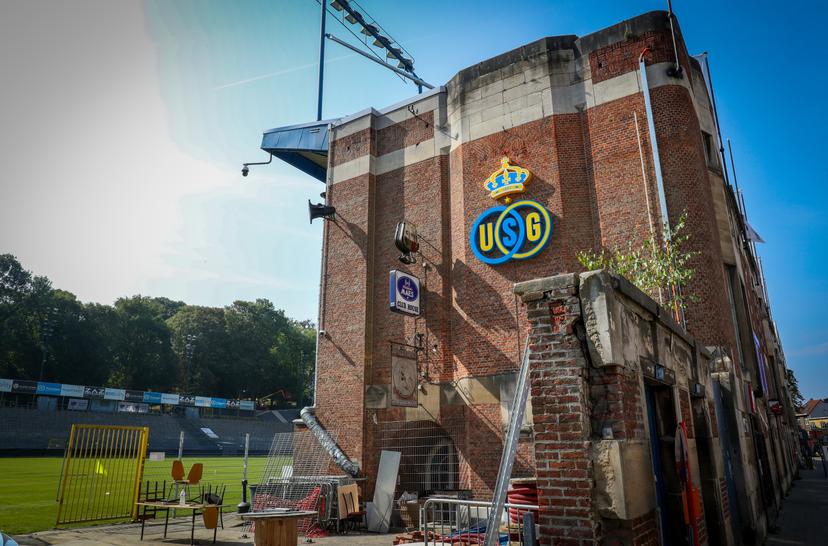 Illustration shows the newly renovated 'Stade Joseph-Marien - Joseph Marienstadion' stadium of Belgian 1b soccer team Royale Union Saint-Gilloise at the Dudenpark - Parc Duden in Brussels, Tuesday 17 July 2018. BELGA PHOTO VIRGINIE LEFOUR