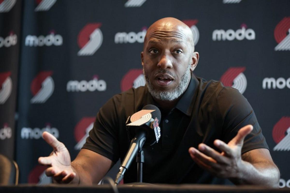 (FILES) Head coach Chauncey Billups of the Portland Trail Blazers speaks during a press conference at Moda Center on July 21, 2025 in Portland, Oregon. Billups was arrested on October 23, 2025, in connection with an illegal gambling probe. Amanda Loman / GETTY IMAGES NORTH AMERICA / AFP