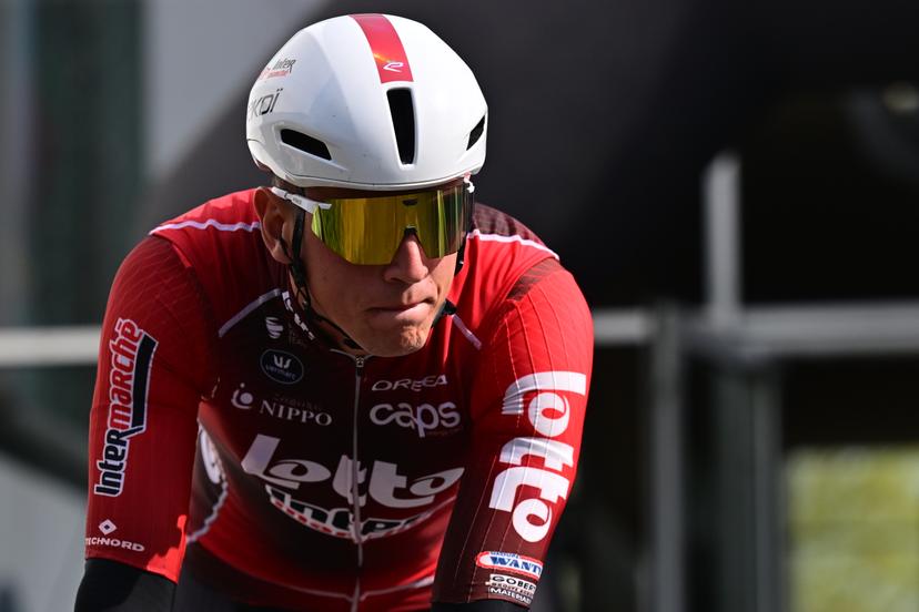 Belgian Steffen De Schuyteneer of Lotto-Intermarche and pictured before the start of the 'Bredene Koksijde Classic' one day cycling race, 203,4 km from Bredene to Koksijde, on Friday 20 March 2026. BELGA PHOTO DIRK WAEM