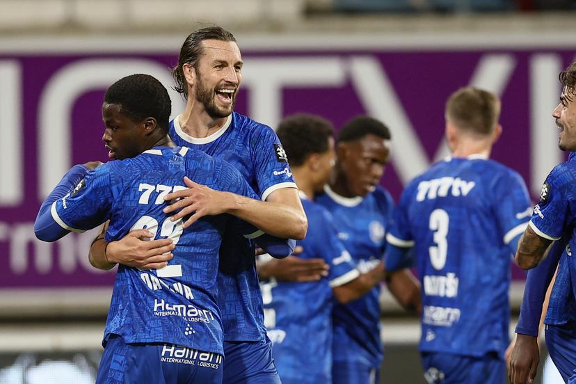 Gent's Christian Burgess celebrates after scoring during a soccer match between KAA Gent and Standard de Liege, Friday 18 September 2026 in Gent, on day 7 of the 2026-2027 'Jupiler Pro League' first division of the Belgian championship. BELGA PHOTO BRUNO FAHY