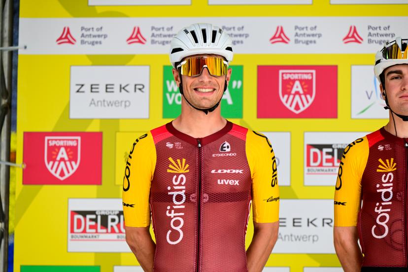 Belgian Jenthe Biermans of Cofidis pictured ahead of the 'Antwerp Port Epic men's elite one day cycling race, 196,4 km in and around Antwerp, Monday 25 May 2026. BELGA PHOTO TOM GOYVAERTS