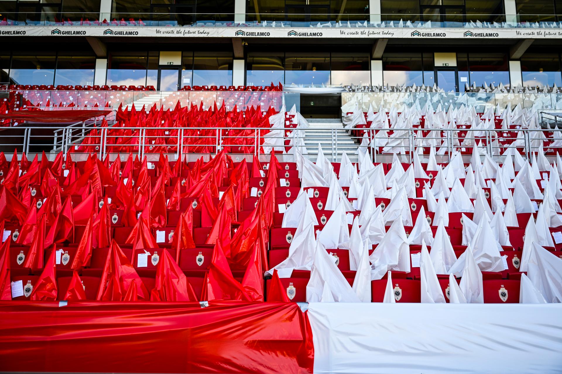the Bosuil stadium pictured ahead of a soccer match between Royal Antwerp FC and Union Saint-Gilloise, Saturday 17 May 2025 in Brussels, on day 9 (out of 10) of the Champions' Play-offs of the 2024-2025 'Jupiler Pro League' first division of the Belgian championship. BELGA PHOTO TOM GOYVAERTS