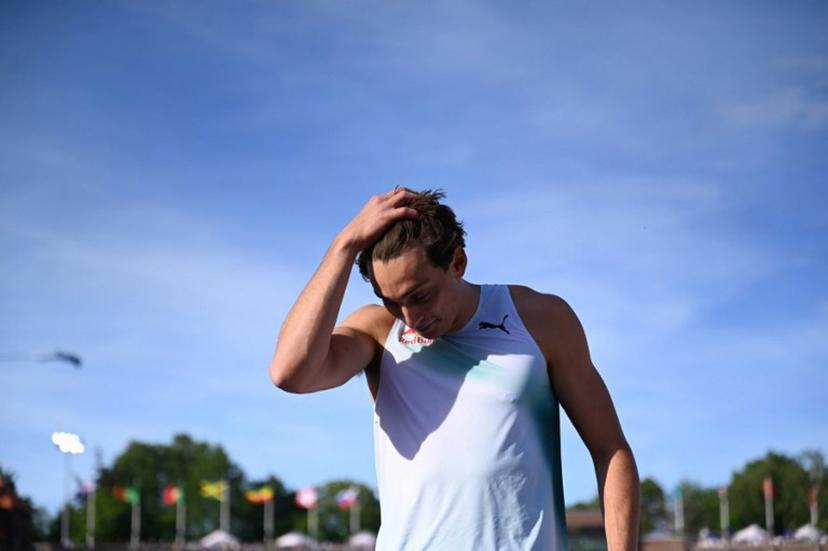 Sweden's Armand Duplantis reacts after competing in the Men's Pole Vault event of the IAAF Stockholm Diamond League athletics meeting in Stockholm, Sweden, on June 7, 2026. Jonathan Nackstrand / AFP