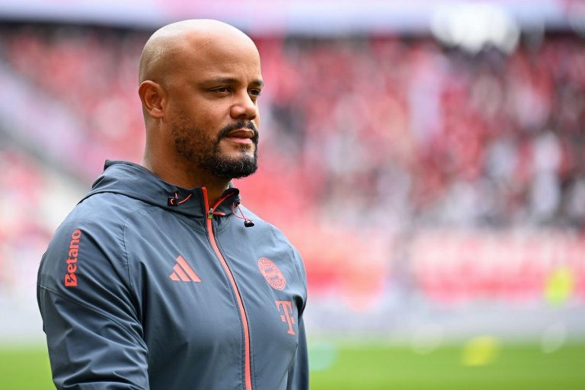 Bayern Munich's Belgian head coach Vincent Kompany arrives prior to the German first division Bundesliga football match between SC Freiburg and FC Bayern Munich in Freiburg, southern Germany on April 4, 2026. Silas STEIN / AFP