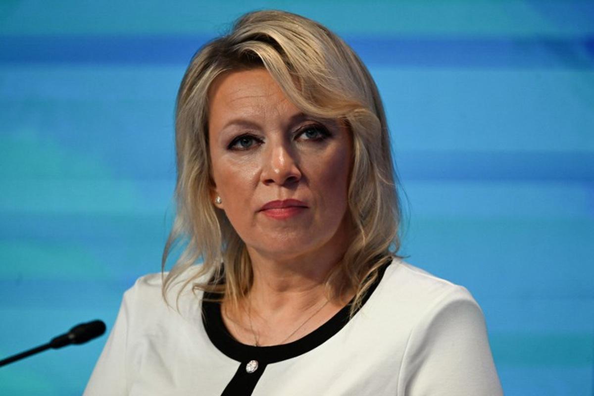 Russian foreign ministry spokeswoman Maria Zakharova attends the St. Petersburg International Economic Forum (SPIEF) in Saint Petersburg on June 3, 2026. Olga MALTSEVA / AFP