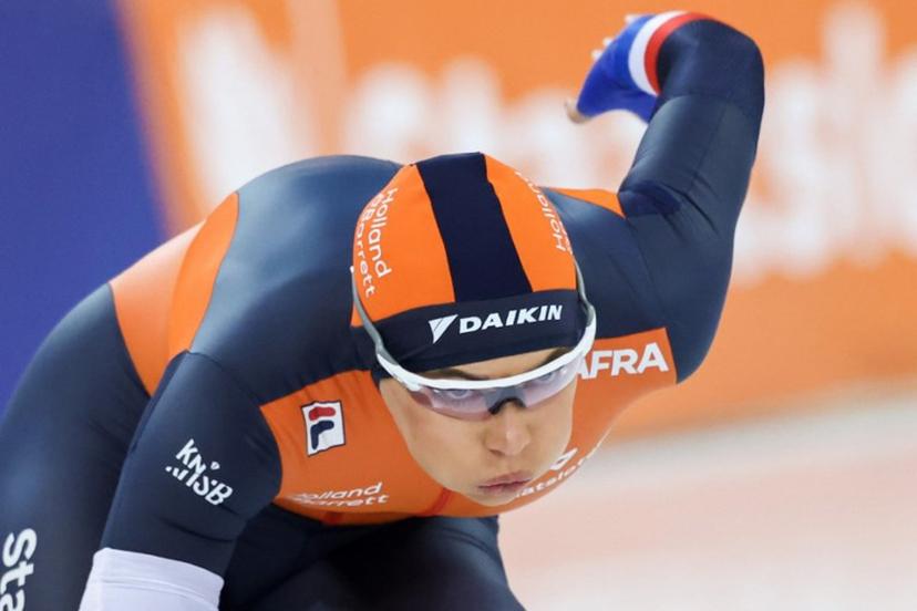 The Netherlands' Femke Kok competes in the Women's 500m event of the ISU World Speed Skating Championships in Hamar, Norway on March 14, 2025. Geir Olsen / NTB / AFP