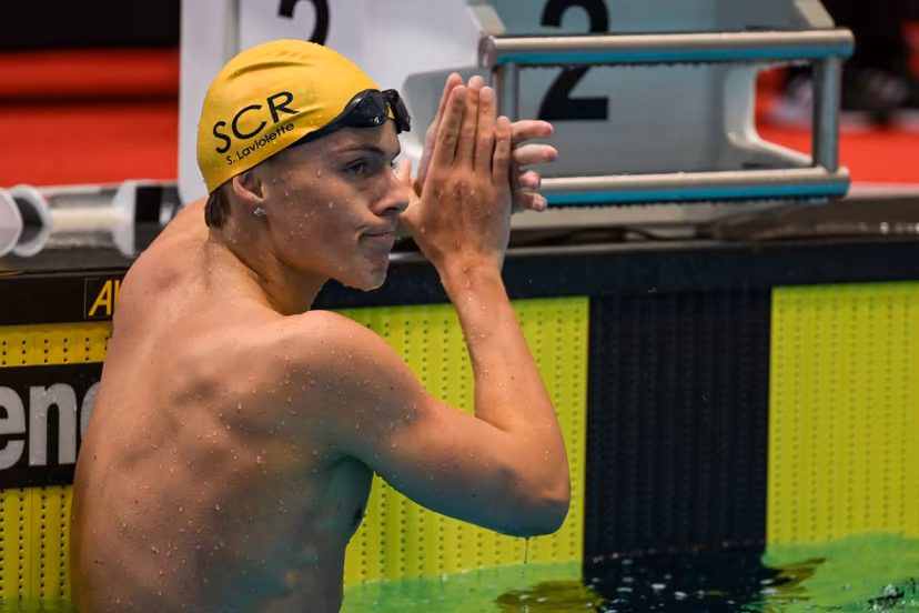 Belgian Simon Laviolette pictured after the men's 200m freestyle at the Open Belgian Swimming Championships 2026 (15-17/05), in Antwerp, on Sunday 17 May 2026. BELGA PHOTO DAVID PINTENS