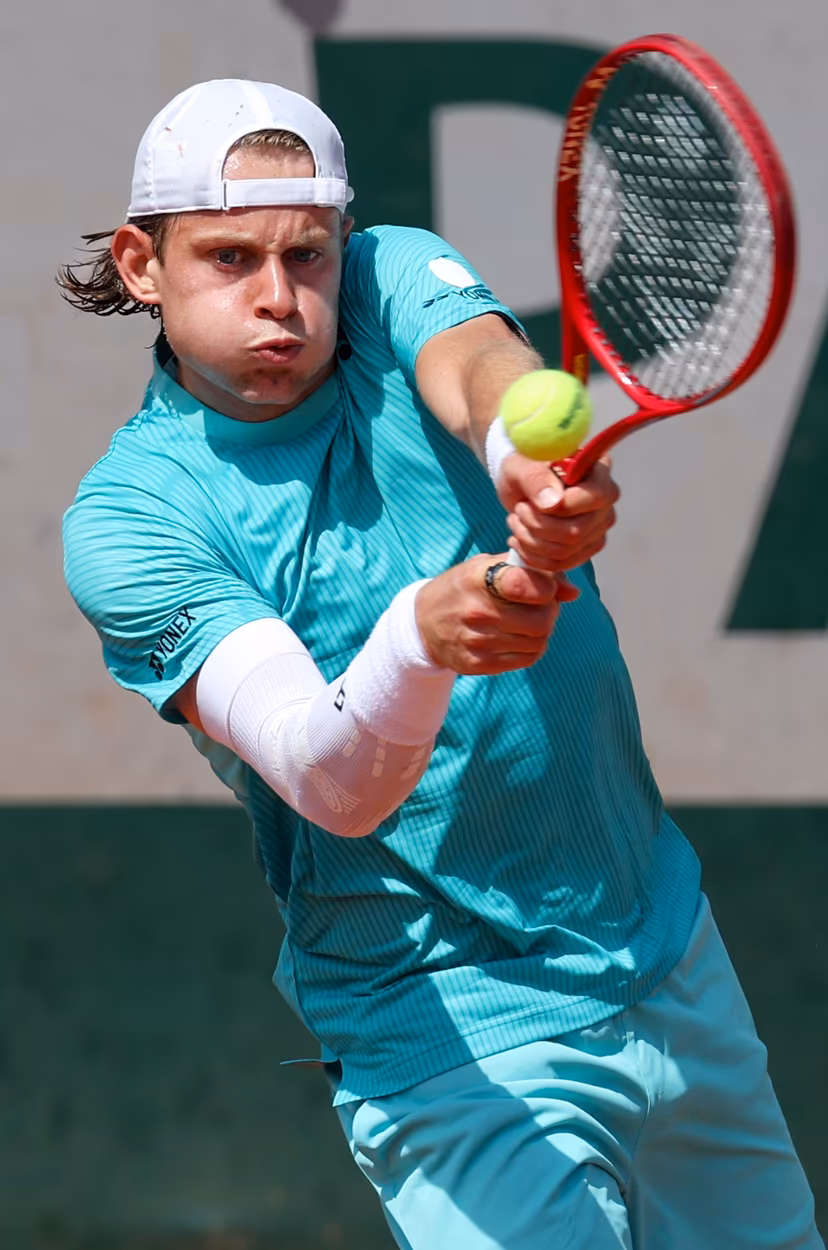 Belgian Zizou Bergs pictured in action during a first round match in the men's singles between Czech Machak and Belgian at the Roland Garros French Open tennis tournament, in Paris, France, Sunday 24 May 2026. This year's tournament takes place from 18 May to 07 June. BELGA PHOTO VIRGINIE LEFOUR