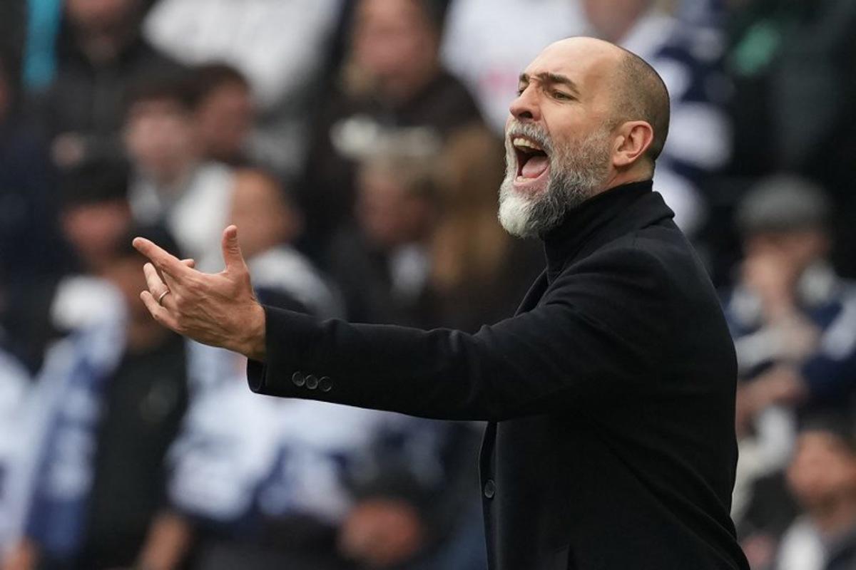 Tottenham Hotspur's Croatian head coach Igor Tudor gestures on the touchline during the English Premier League football match between Tottenham Hotspur and Nottingham Forest at the Tottenham Hotspur Stadium in London, on March 22, 2026. CARLOS JASSO / AFP