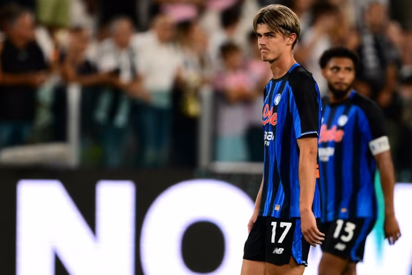 Atalanta's Belgian forward #17 Charles De Ketelaere react at the end of the Italian Serie A football match between Juventus and Atalanta at the Allianz stadium in Turin, on September 20, 2026. Juventus wins 2 - 0 against Atalanta. Marco Bertorello / AFP