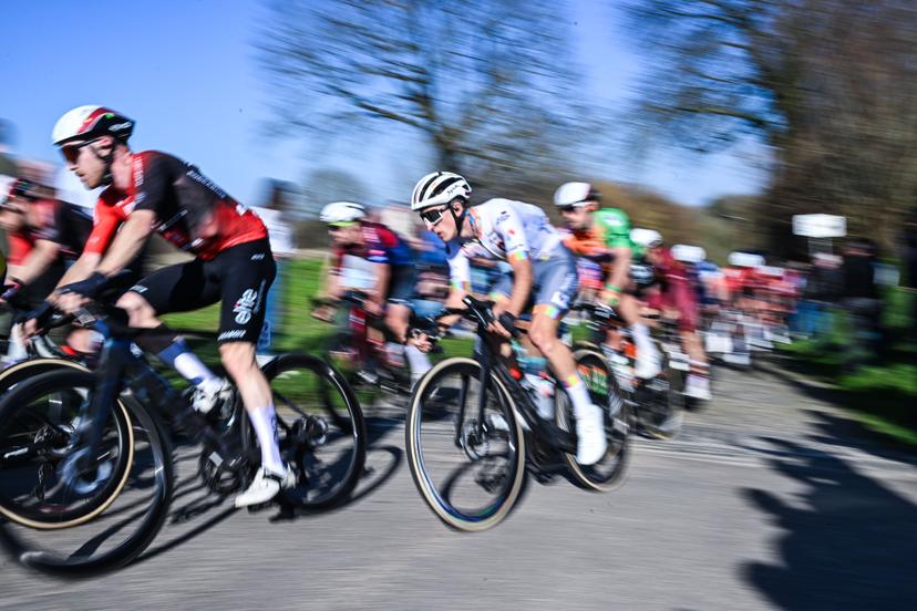 Belgian Lucas Jacques of Color Code Alu Center pictured in action during the 'Ename Samyn Classic' one day cycling race, 203,8km from Quaregnon to Dour on Tuesday 03 March 2026. BELGA PHOTO MAARTEN STRAETEMANS