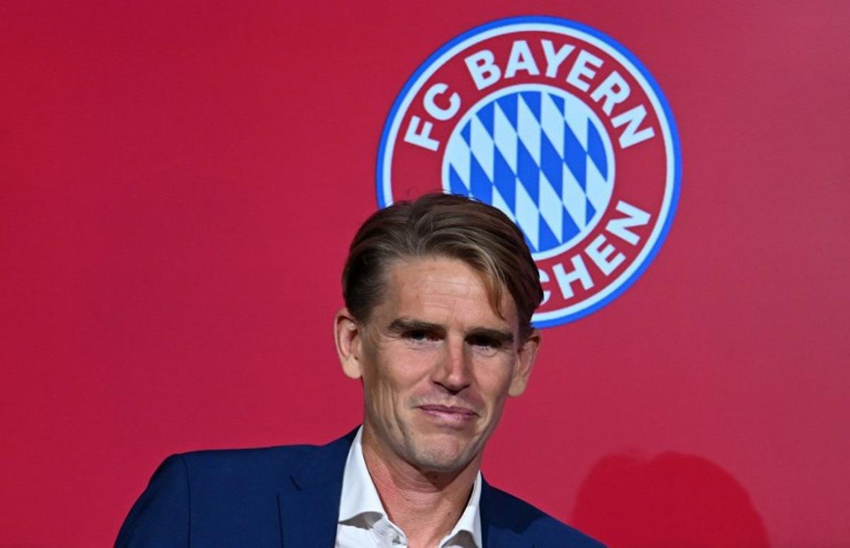 Austrian Christoph Freund is pictured during a press conference as he is presented as new sports director of German first division football club Bayern Munich in Munich, southern Germany, on August 30, 2023. Christof STACHE / AFP