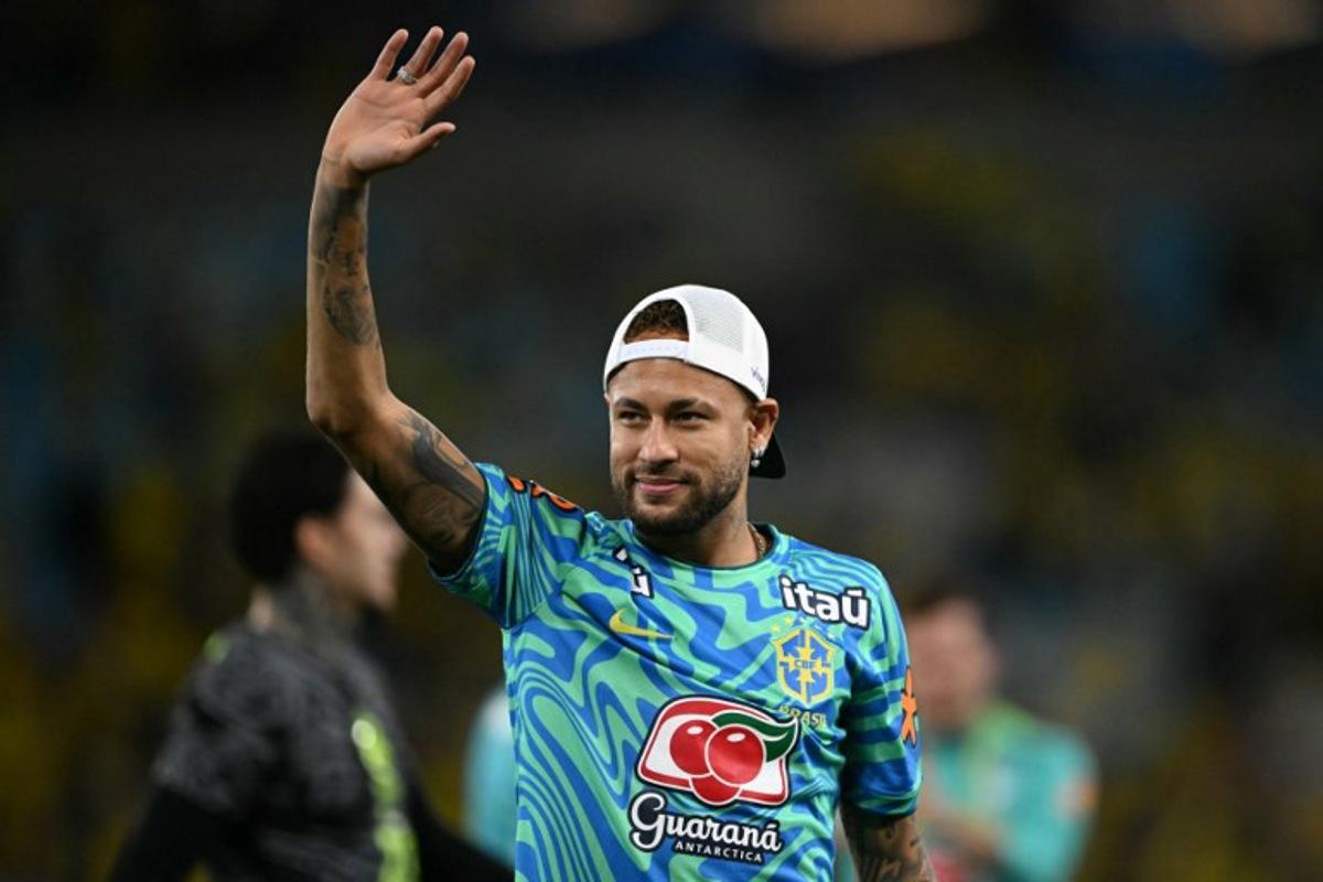 Brazil's forward Neymar acknowledges fans at the end of the international friendly football match between Brazil and Panama at the Maracana stadium in Rio de Janeiro, Brazil on May 31, 2026. Mauro PIMENTEL / AFP