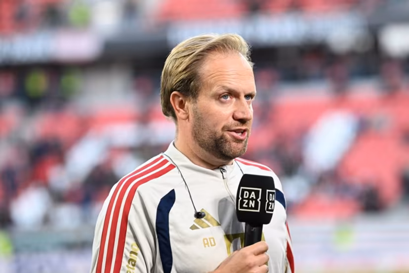 Bayern Munich's English Head Coach Aaron Danks speaks during an interview prior to the German first division Bundesliga football match between SC Freiburg and FC Bayern Munich in Freiburg, south-western Germany, on October 25, 2026. THOMAS KIENZLE / AFP