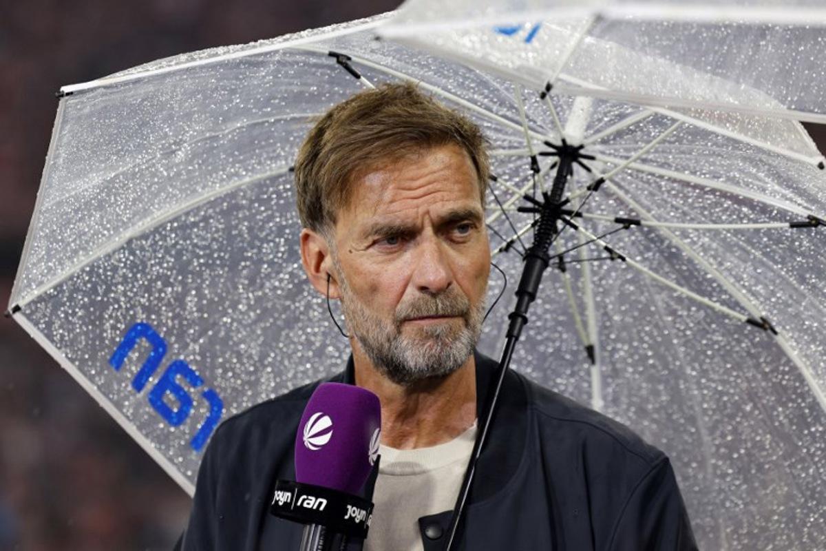 Juergen Klopp, Germany's new head coach, is pictured during an interview prior to the German first division Bundesliga football match between FC Bayern Munich and VfB Stuttgart in Munich, southern Germany, on August 28, 2026. Alexandra BEIER / AFP