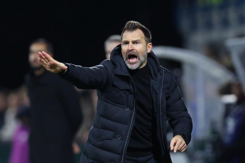 Club's head coach Ivan Leko pictured during a soccer match between FCV Dender EH and Club Brugge, Sunday 14 December 2025 in Denderleeuw, on day 18 of the 2025-2026 'Jupiler Pro League' first division of the Belgian championship. BELGA PHOTO BRUNO FAHY