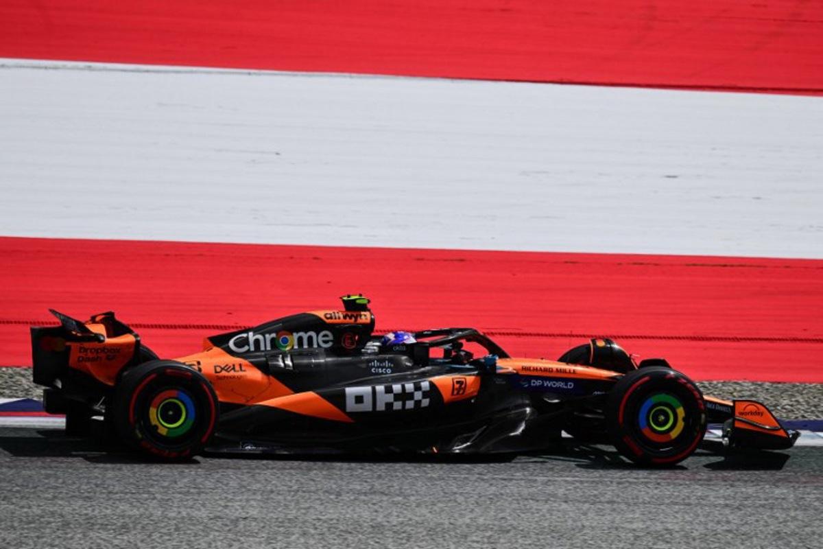 McLaren's British driver Lando Norris drives during the first practice session at the Red Bull Ring race track in Spielberg, Austria, on June 27, 2025, ahead of the Formula One Austrian Grand Prix. Andrej ISAKOVIC / AFP