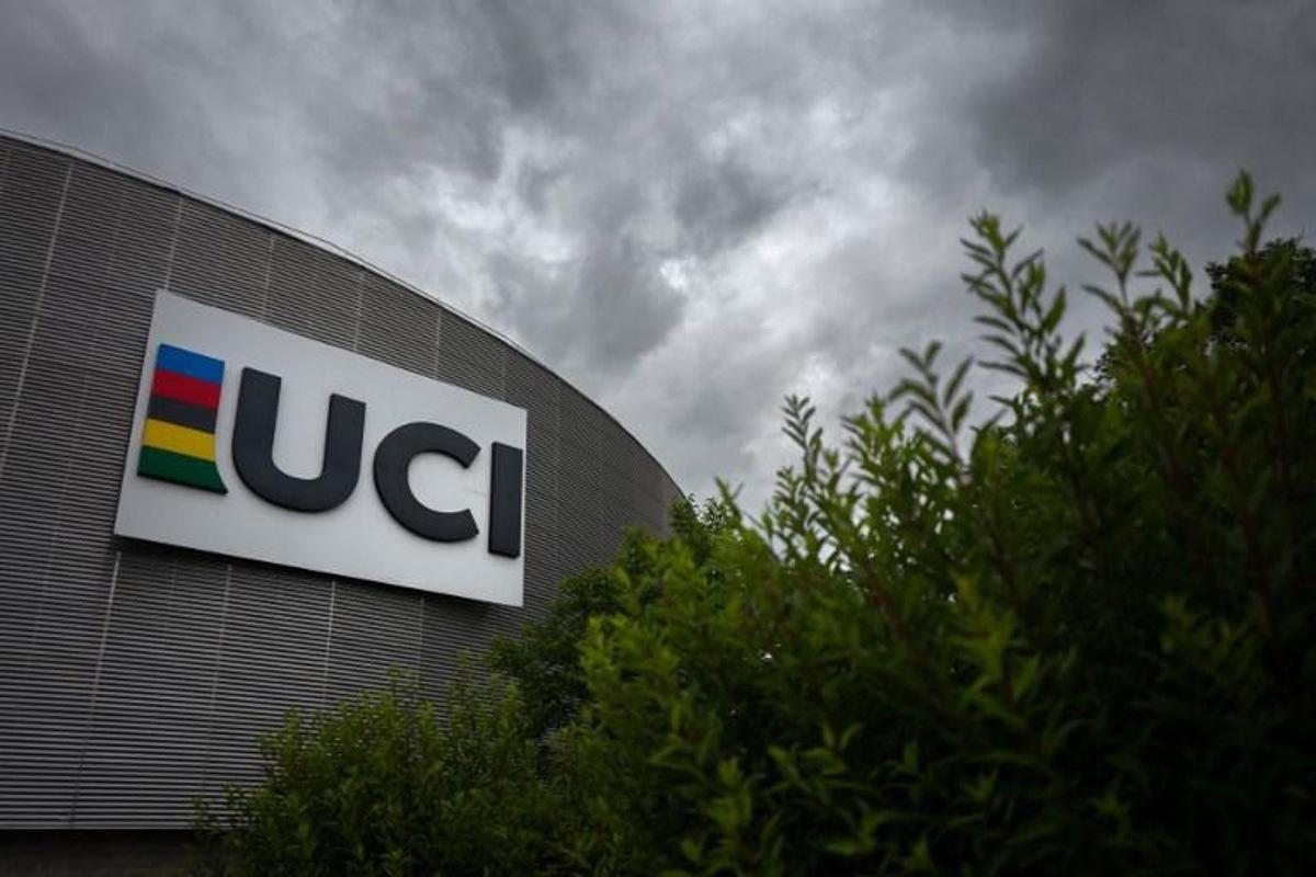A picture taken on July 1, 2021 the headquarters of the world's cycling governing body UCI (International Cycling Union) in Aigle. Fabrice COFFRINI / AFP
